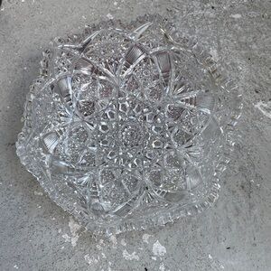 Vintage American brilliant cut crystal round bowl